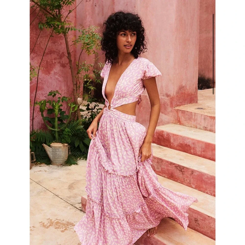 Palmacea Printed Hoop Dress Pink/lavender - Picture 2 of 9